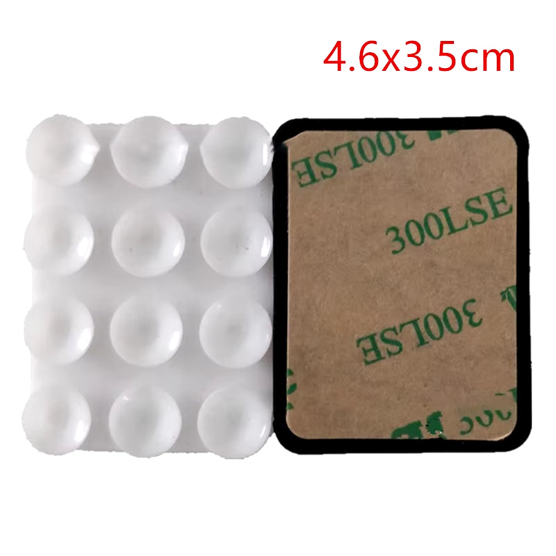 Double Side Silicone Suction Pad for Mobile Phone Fixture Suction Cup Backed Adhesive Silicone Rubber Sucker Pad for Fixed Pad