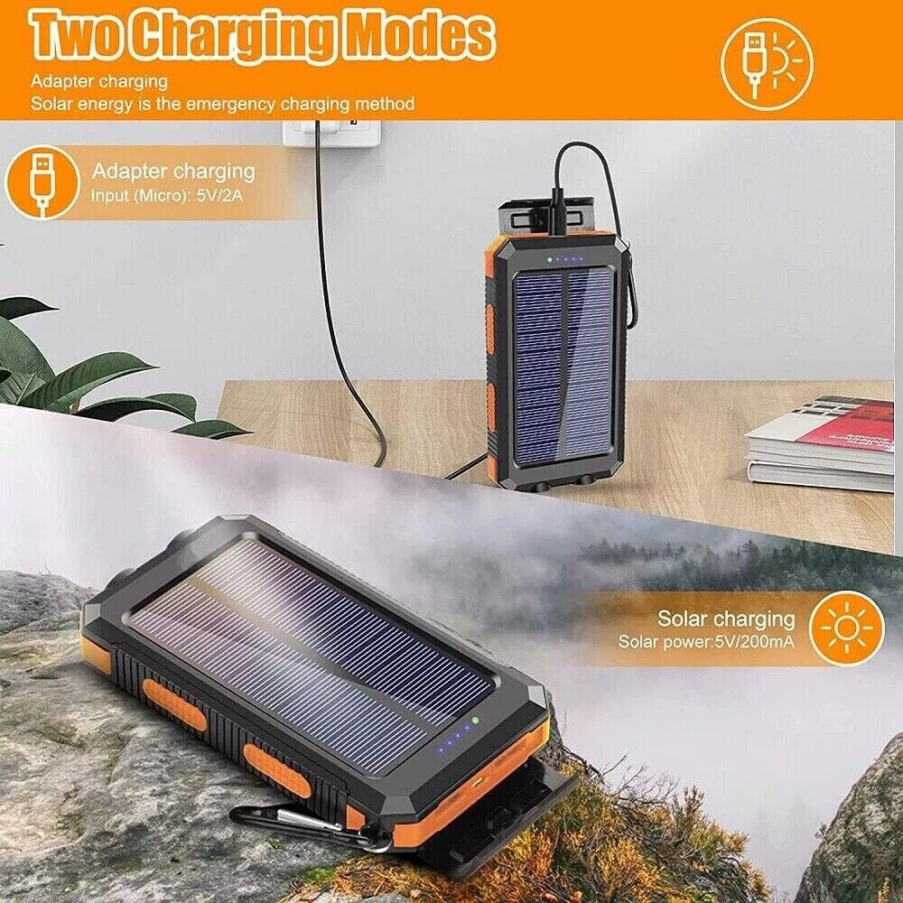 Super Solar Power Bank Charger USB Portable Charger Power Bank for Cell Phone