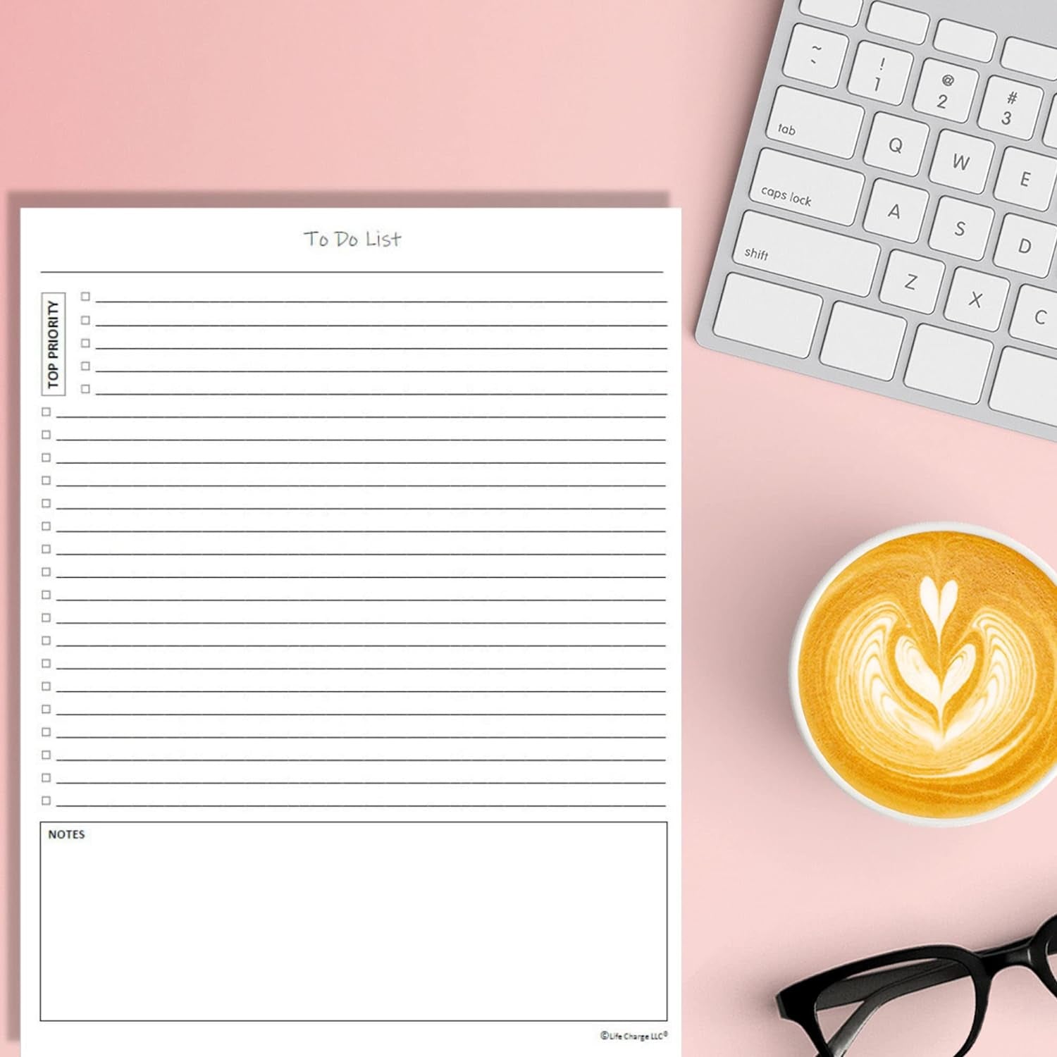 TO DO List Planner Notepad, 50 Page Planning Pad. Undated Todo Checklist W/Priority & Note Sections. Organize & Track Projects, Clients or Daily Tasks. 8.5 X 11, A4 Sheets.