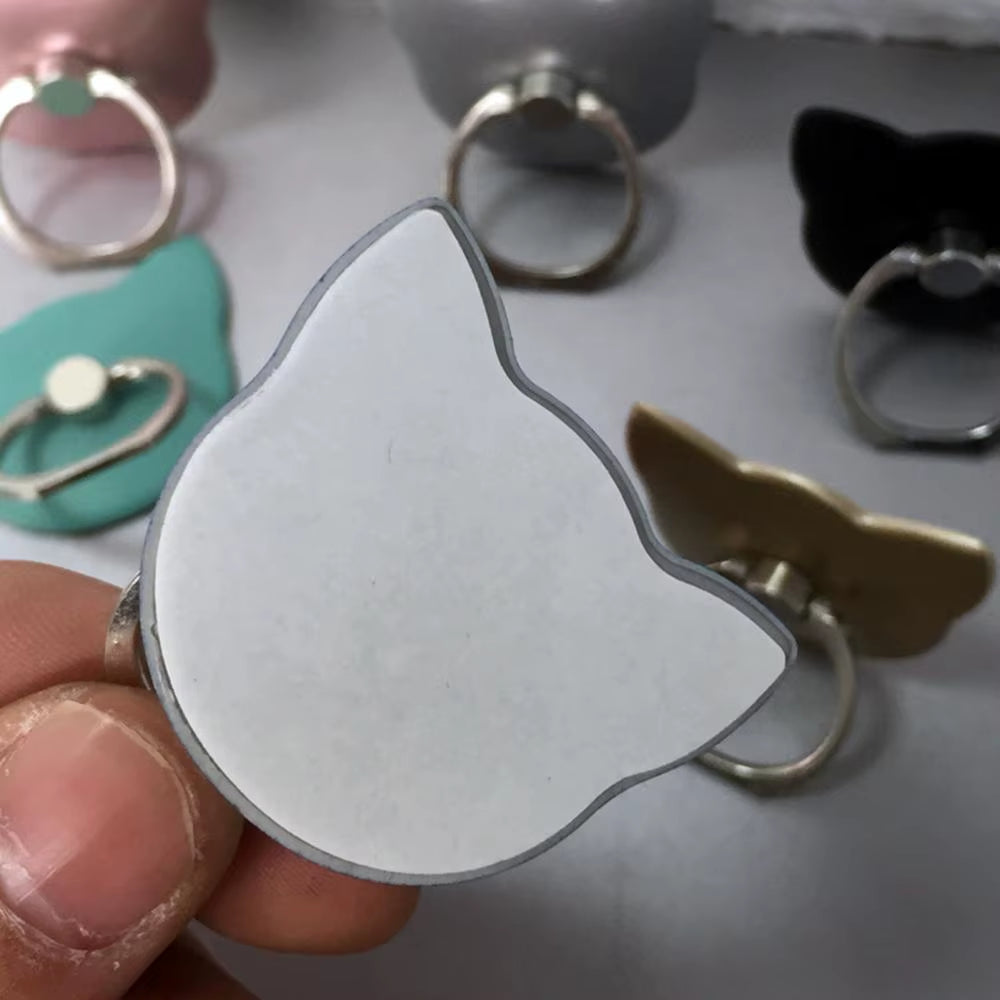 Mobile Phone Rotating Holder Cute Cats Shape High-Viscosity Zinc Alloy Ring ABS Buckle for Iphone Xiaomi Samsung